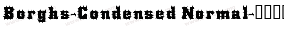 Borghs-Condensed Normal字体转换